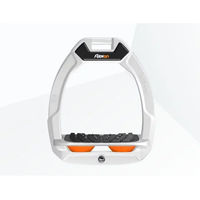Produktbild von Flex-On Safe-On Sicherheitsreitsteigbügel mit Ultra Grip Neigung in Weiß Grau Orange
