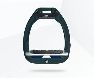 Flex-On Safe-On Sicherheitsreitsteigbügel mit Ultra Grip Neigungswinkel in Grün Grau Marine – Bild 1 von 1
