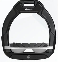Flex-On Safe-On Sicherheitsreitsteigbügel neigbar mit Grip in Schwarz Grau – Bild 1 von 1