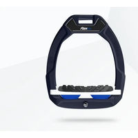 Produktbild von Flex-On Safe-On Sicherheitsreitsteigbügel neigbar mit Ultra Grip in Aluminium Weiß Blau