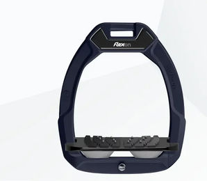 Flex-On Safe-On Sicherheitsreitsteigbügel neigbar mit Ultra Grip in Blau Schwarz Grau – Bild 1 von 1