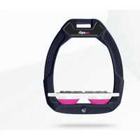 Produktbild von Flex-On Safe-On Sicherheitsreitsteigbügel Plat Grip aus Aluminium in Weiß/Rosa