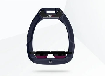 Flex-On Safe-On Sicherheitsreitsteigbügel Plat Grip für Pferde in Grün Schwarz Purpur – Bild 1 von 1
