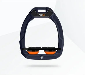 Flex-On Safe-On Sicherheitsreitsteigbügel Plat Grip Marine Schwarz Orange – Bild 1 von 1