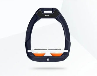 Flex-On Safe-On Sicherheitsreitsteigbügel Plat Grip Rot Weiß Orange – Bild 1 von 1