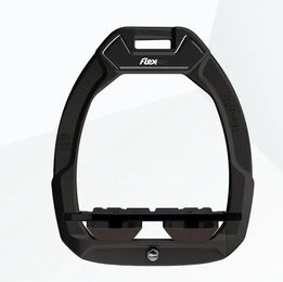 Flex-On Safe-On Sicherheitsreitsteigbügel Plat Grip Schwarz Braun – Bild 1 von 1