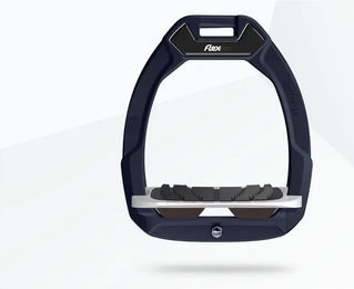 Flex-On Safe-On Sicherheitsreitsteigbügel Schräg aus Aluminium in Grau/Braun – Bild 1 von 1