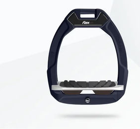 Flex-On Safe-On Sicherheitsreitsteigbügel Schräg mit Grip in Marine Schwarz Braun – Bild 1 von 1