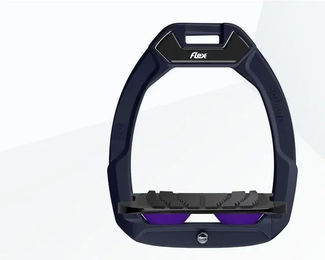 Flex-On Safe-On Sicherheitsreitsteigbügel Schräg mit Grip in Rot Schwarz Violett – Bild 1 von 1