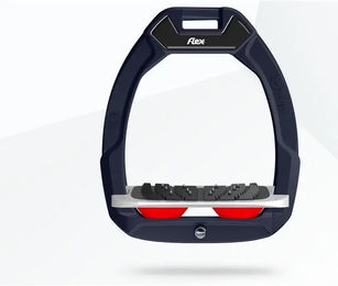 Flex-On Safe-On Sicherheitsreitsteigbügel Schräg Ultra Grip Braun Grau Rot – Bild 1 von 1