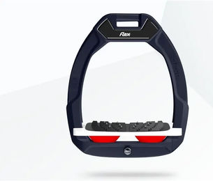 Flex-On Safe-On Sicherheitsreitsteigbügel Schräg Ultra Grip Braun Weiß Rot – Bild 1 von 1
