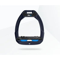 Produktbild von Flex-On Safe-On Sicherheitsreitsteigbügel schräg Ultra Grip für Pferde in Grün/Schwarz/Blau