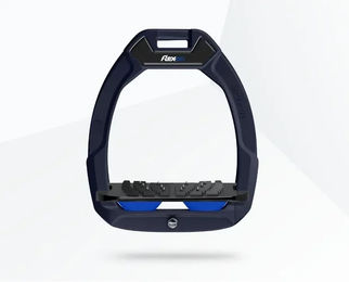 Flex-On Safe-On Sicherheitsreitsteigbügel schräg Ultra Grip in Grün Schwarz Blau – Bild 1 von 1