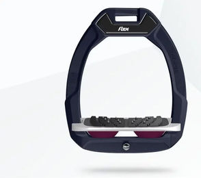 Flex-On Safe-On Sicherheitsreitsteigbügel Ultra Grip in Braun Grau Lila – Bild 1 von 1