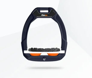 Flex-On Safe-On Sicherheitsreitsteigbügel Ultra Grip in Grün Weiß Orange – Bild 1 von 1