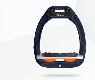 Flex-On Safe-On Sicherheitsreitsteigbügel Ultra Grip Marine Grau Orange – Bild 1 von 1