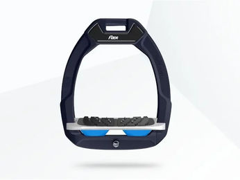 Flex-On Safe-On Sicherheitsreitsteigbügel Ultra Grip Rot Grau Blau – Bild 1 von 1