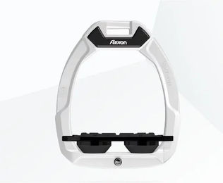 Flex-On Safe-On Sicherheitssättelsteigbügel Flach Grip Weiß Schwarz – Bild 1 von 1