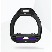 Produktbild von Flex-On Safe-On Sicherheitssättelsteigbügel für Kinder in Schwarz/Schwarz/Violett mit Grip