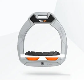 Flex-On Safe-On Sicherheitssättelstützen für Kinder aus Aluminium in Weiß-Orange – Bild 1 von 1