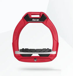 Flex-On Safe-On Sicherheitssattel für Kinder mit geneigtem Grip in Rot Grau Schwarz – Bild 1 von 1