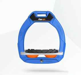 Flex-On Safe-On Sicherheitssattel für Kinder mit Neigungsgrip in Blau Grau Orange – Bild 1 von 1