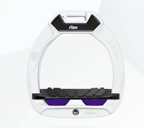 Flex-On Safe-On Sicherheitssattel für Kinder mit schrägem Griff Weiß Schwarz Violett – Bild 1 von 1