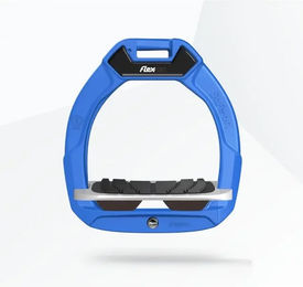 Flex-On Safe-On Sicherheitssattel für Kinder mit schrägem Grip in Blau Grau Braun – Bild 1 von 1