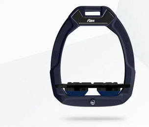 Flex-On Safe-On Sicherheitssattel für Pferde Aluminium Schwarz Marine mit flachem Grip – Bild 1 von 1