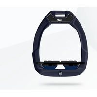 Produktbild von Flex-On Safe-On Sicherheitssattel für Pferde Aluminium Schwarz Marine mit flachem Grip