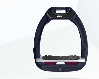 Flex-On Safe-On Sicherheitssattel für Pferde mit schrägem Griff in Marine Grau Pflaume – Bild 1 von 1