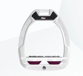 Flex-On Safe-On Sicherheitssattel mit flachem Griff Weiß/Weiß/Plum – Bild 1 von 1