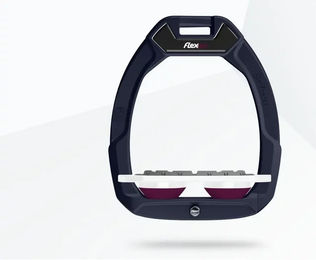 Flex-On Safe-On Sicherheitssattel mit flachem Grip in Marine Weiß Lila – Bild 1 von 1