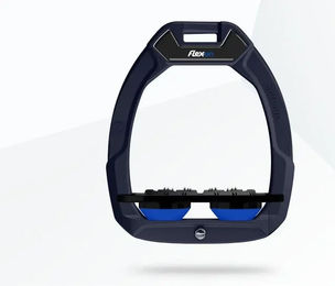 Flex-On Safe-On Sicherheitssattel mit flachem Ultra Grip aus Aluminium in Schwarz/Blau – Bild 1 von 1