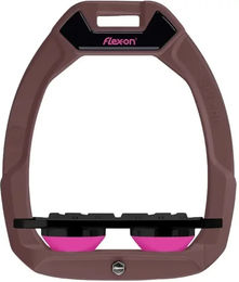 Flex-On Safe-On Sicherheitssattel mit flacher Griffstruktur in Braun Schwarz Rosa – Bild 1 von 1