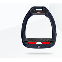 Produktbild von Flex-On Safe-On Sicherheitssattel mit schrägem Griff aus Aluminium in Schwarz-Rot