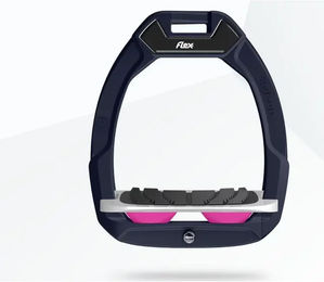 Flex-On Safe-On Sicherheitssattel mit schrägem Grip in Braun Grau Rosa – Bild 1 von 1