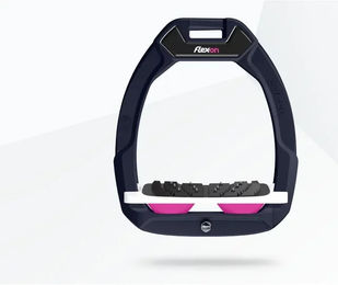 Flex-On Safe-On Sicherheitssattel mit Ultra Grip Aluminium in Weiß/Rosa – Bild 1 von 1