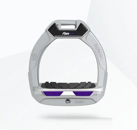 Flex-On Safe-On Sicherheitssattelzeug für Kinder in Aluminium Grau Violett – Bild 1 von 1