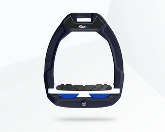 Flex-On Safe-On Sicherheitsschuhe für Reitsteigbügel mit Neigungs-Grip in Grün Weiß Blau – Bild 1 von 1