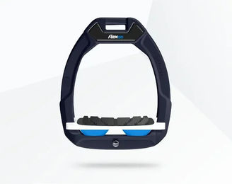 Flex-On Safe-On Sicherheitsschuhe für Reitsteigbügel mit Neigungs-Grip in Grün Weiß Blau – Bild 1 von 1