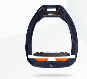 Flex-On Safe-On Sicherheitssporen für Pferde aus Aluminium in Weiß-Orange – Bild 1 von 1