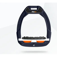 Produktbild von Flex-On Safe-On Sicherheitssporen für Pferde aus Aluminium in Weiß-Orange