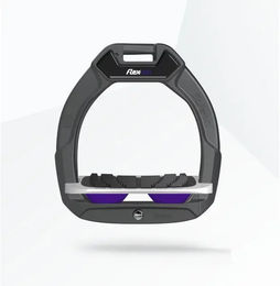 Flex-On Safe-On Sicherheitssportsteigbügel für Kinder in Anthrazit Grau Violett mit Grip – Bild 1 von 1