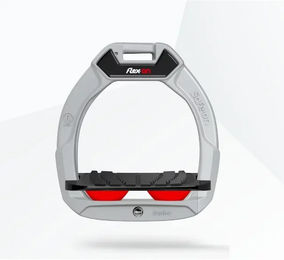 Flex-On Safe-On Sicherheitssteigbügel aus Aluminium für Kinder in Schwarz-Rot – Bild 1 von 1