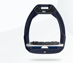 Flex-On Safe-On Sicherheitssteigbügel aus Aluminium in Grau/Marine mit Ultra Grip Technologie – Bild 1 von 1