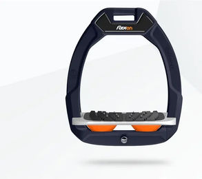 Flex-On Safe-On Sicherheitssteigbügel aus Aluminium in Grau/Orange mit Ultra Grip Neigung – Bild 1 von 1
