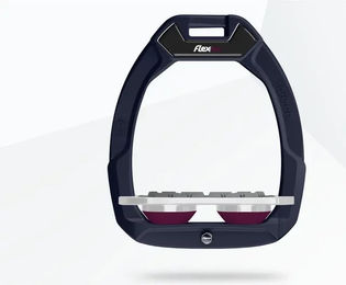 Flex-On Safe-On Sicherheitssteigbügel aus Aluminium in Grau/Pflaume mit Grip-Funktion – Bild 1 von 1