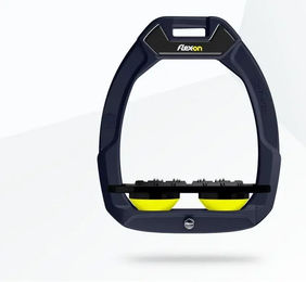 Flex-On Safe-On Sicherheitssteigbügel aus Aluminium in Schwarz-Gelb mit Ultra Grip Sohle – Bild 1 von 1