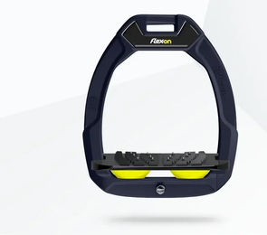 Flex-On Safe-On Sicherheitssteigbügel aus Aluminium in Schwarz-Gelb mit Ultra Grip Technologie – Bild 1 von 1